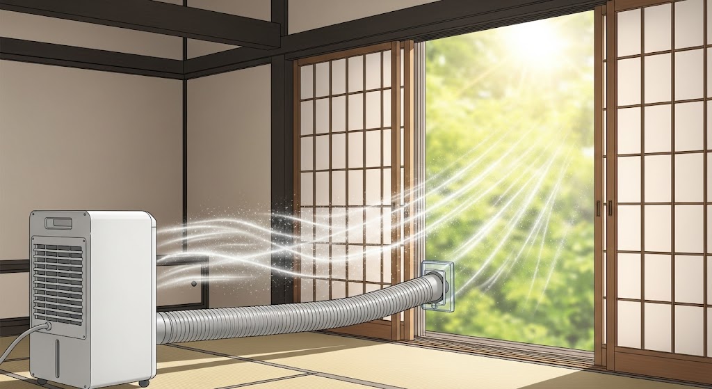 ドンキの置くだけエアコンの排熱の仕組みとコツ