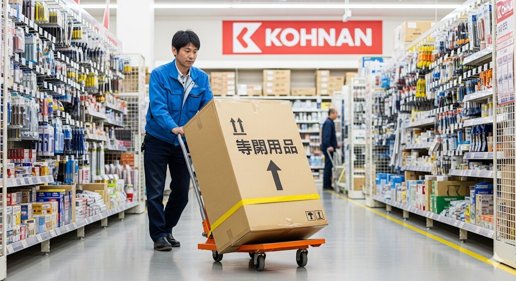 コーナンでの大きいダンボールの取り扱い
