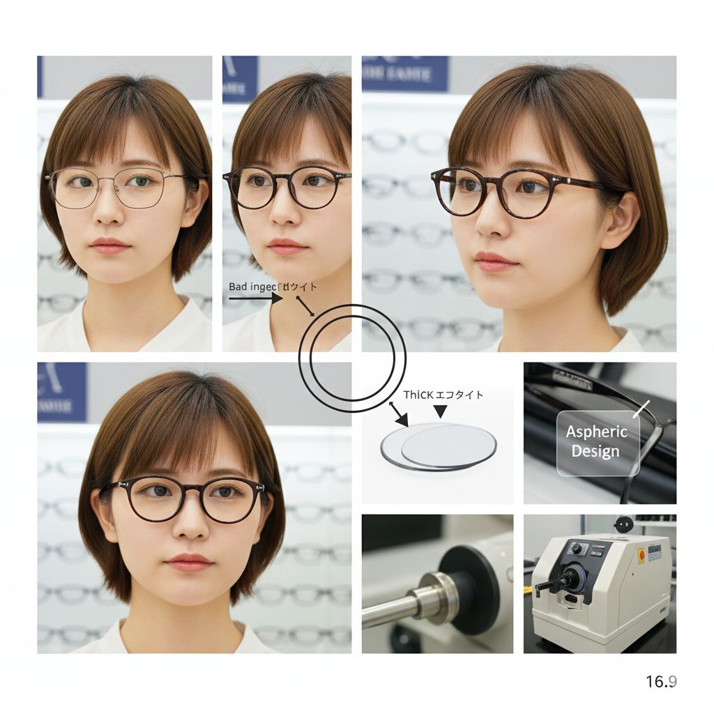 目が小さくならない眼鏡の選び方